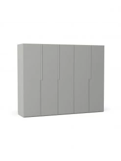 Westwing Collection Modularer Drehtürenschrank Leon in Grau, 250 cm Breite, mehrere Varianten, Basic Interior, Höhe 200 cm