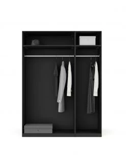 Schlafzimmer Verkäufe 2022 -Schlafzimmer Verkäufe 2022 Modularer Drehturenschrank Leon in Schwarz 150 cm Breite mehrere Varianten 1