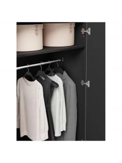 Westwing Collection Modularer Drehtürenschrank Leon in Schwarz, 300 cm Breite, mehrere Varianten, Basic Interior, Höhe 200 cm -Schlafzimmer Verkäufe 2022 Modularer Drehturenschrank Leon in Schwarz 300 cm Breite mehrere Varianten 4