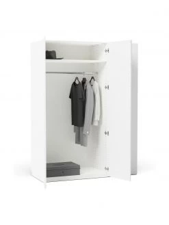 Westwing Collection Modularer Drehtürenschrank Leon in Weiß, 150 cm Breite, mehrere Varianten, Basic Interior, Höhe 200 cm -Schlafzimmer Verkäufe 2022 Modularer Drehturenschrank Leon in Weiss 150 cm Breite mehrere Varianten 3