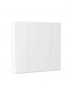 Westwing Collection Modularer Drehtürenschrank Leon in Weiß, 200 cm Breite, mehrere Varianten, Basic Interior, Höhe 200 cm