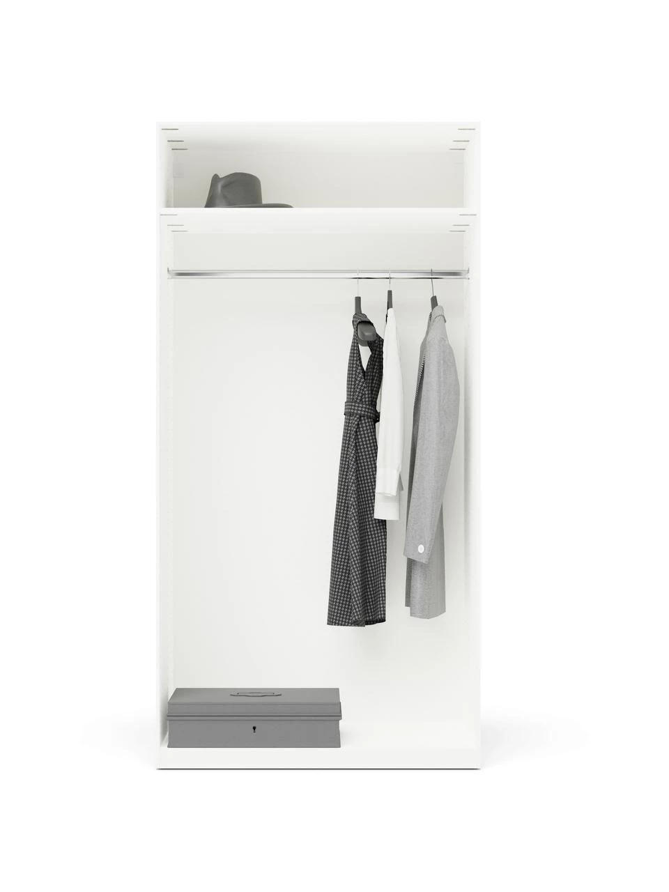 Westwing Collection Modularer Drehtürenschrank Simone in Beige, 100 cm Breite, mehrere Varianten, Basic Interior, Höhe 200 cm 2 Westwing Collection Modularer Drehtürenschrank Simone in Beige, 100 cm Breite, mehrere Varianten, Basic Interior, Höhe 200 cm – Bild 2