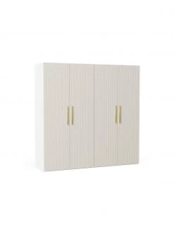 Westwing Collection Modularer Drehtürenschrank Simone in Beige, 200 cm Breite, mehrere Varianten, Basic Interior, Höhe 200 cm