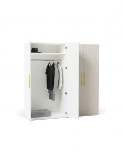 Westwing Collection Modularer Drehtürenschrank Simone in Beige, 200 cm Breite, mehrere Varianten, Basic Interior, Höhe 200 cm 9 Westwing Collection Modularer Drehtürenschrank Simone in Beige, 200 cm Breite, mehrere Varianten, Basic Interior, Höhe 200 cm -Schlafzimmer Verkäufe 2022 Modularer Drehturenschrank Simone in Beige 200 cm Breite mehrere Varianten 3