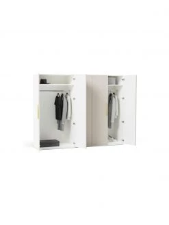 Westwing Collection Modularer Drehtürenschrank Simone in Beige, 250 cm Breite, mehrere Varianten, Basic Interior, Höhe 200 cm -Schlafzimmer Verkäufe 2022 Modularer Drehturenschrank Simone in Beige 250 cm Breite mehrere Varianten 3