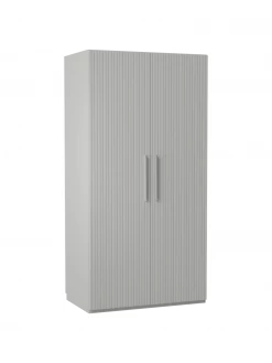 Westwing Collection Modularer Drehtürenschrank Simone in Grau, 100 cm Breite, mehrere Varianten, Basic Interior, Höhe 200 cm