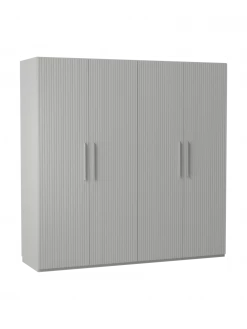 Westwing Collection Modularer Drehtürenschrank Simone in Grau, 200 cm Breite, mehrere Varianten, Basic Interior, Höhe 200 cm