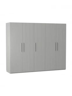 Westwing Collection Modularer Drehtürenschrank Simone in Grau, 250 cm Breite, mehrere Varianten, Basic Interior, Höhe 200 cm