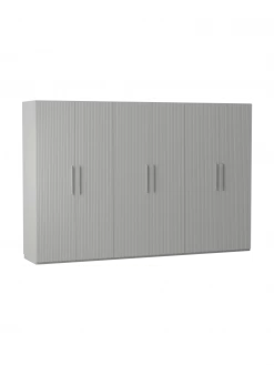 Westwing Collection Modularer Drehtürenschrank Simone in Grau, 300 cm Breite, mehrere Varianten, Basic Interior, Höhe 200 cm