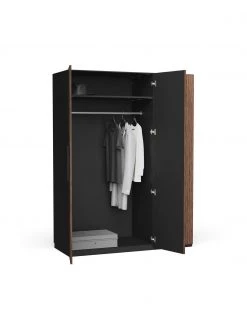 Westwing Collection Modularer Drehtürenschrank Simone in Walnuss-Optik, 150 cm Breite, mehrere Varianten, Basic Interior, Höhe 200 cm -Schlafzimmer Verkäufe 2022 Modularer Drehturenschrank Simone in Walnuss Optik 150 cm Breite mehrere Varianten 2