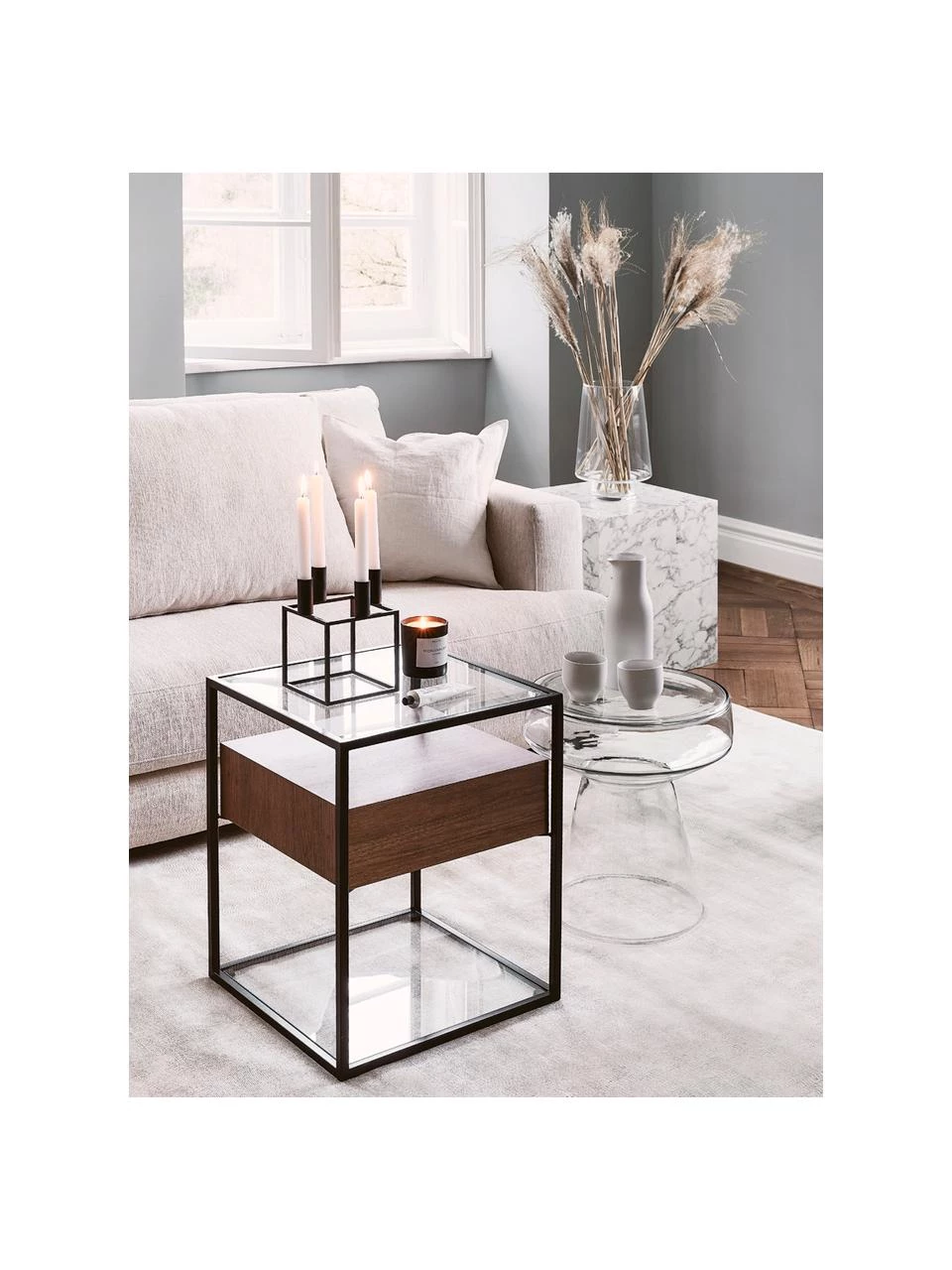 Nachttisch Helix mit Schublade, B 45 x H 54 cm 3 Nachttisch Helix mit Schublade, B 45 x H 54 cm – Bild 3