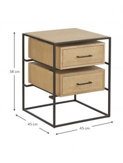 Westwing Collection Nachttisch Lyle aus massivem Mangoholz, B 45 x H 58 cm -Schlafzimmer Verkäufe 2022 Nachttisch Lyle aus massivem Mangoholz 2