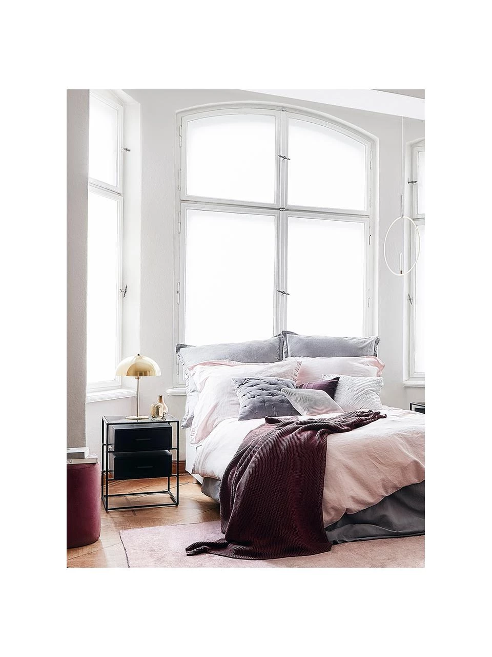 Westwing Collection Nachttisch Lyle mit Glasplatte, B 45 x H 58 cm 2 Westwing Collection Nachttisch Lyle mit Glasplatte, B 45 x H 58 cm – Bild 2