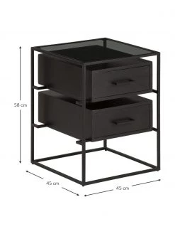 Westwing Collection Nachttisch Lyle mit Glasplatte, B 45 x H 58 cm 8 Westwing Collection Nachttisch Lyle mit Glasplatte, B 45 x H 58 cm -Schlafzimmer Verkäufe 2022 Nachttisch Lyle mit Glasplatte 8