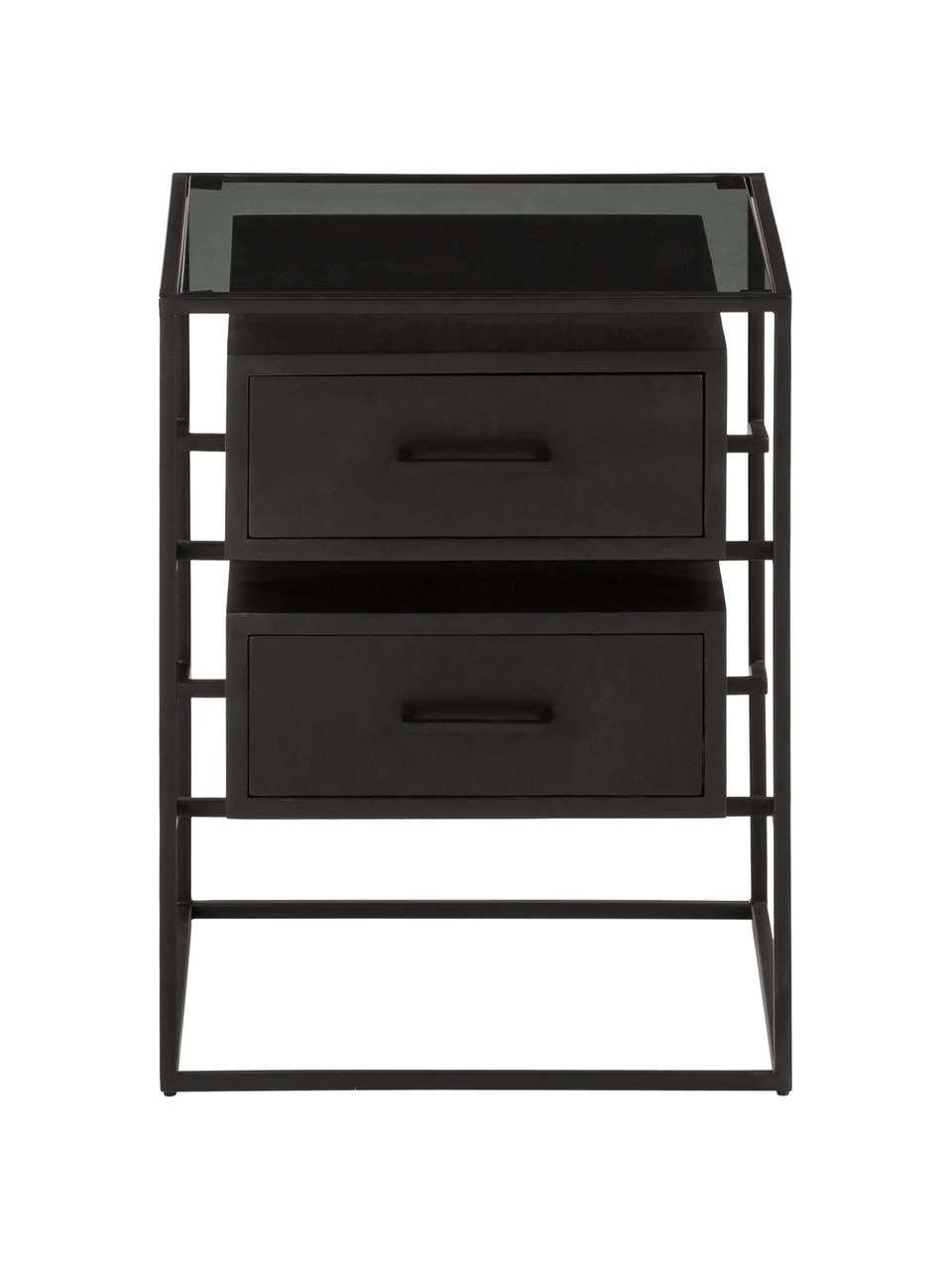 Westwing Collection Nachttisch Lyle mit Glasplatte, B 45 x H 58 cm 4 Westwing Collection Nachttisch Lyle mit Glasplatte, B 45 x H 58 cm – Bild 4