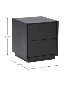 Westwing Collection Nachttisch Noel aus Eschenholzfurnier in Schwarz, B 45 x H 50 cm 10 Westwing Collection Nachttisch Noel aus Eschenholzfurnier in Schwarz, B 45 x H 50 cm -Schlafzimmer Verkäufe 2022 Nachttisch Noel aus Eschenholzfurnier in Schwarz 4