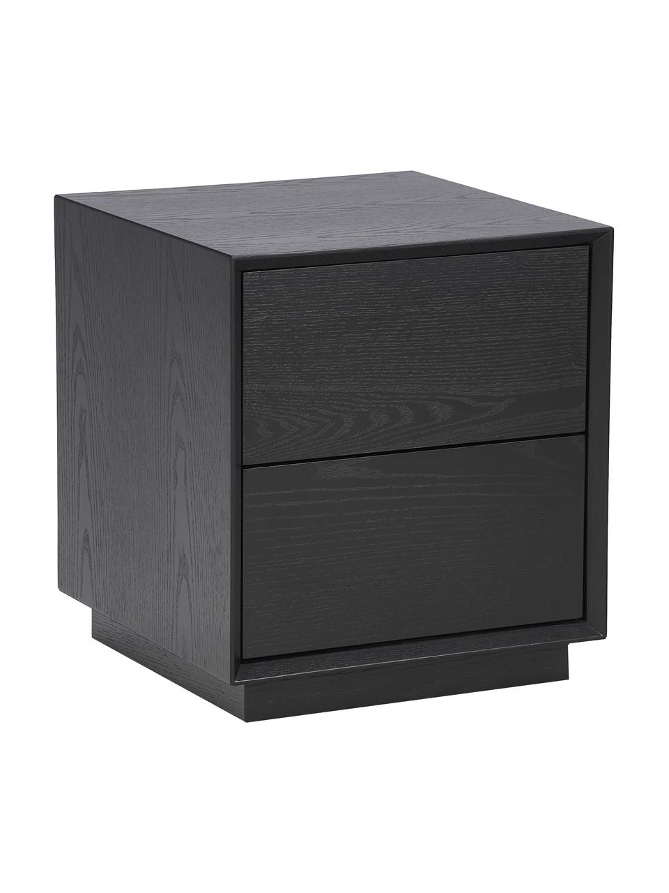 Westwing Collection Nachttisch Noel aus Eschenholzfurnier in Schwarz, B 45 x H 50 cm 1 Westwing Collection Nachttisch Noel aus Eschenholzfurnier in Schwarz, B 45 x H 50 cm