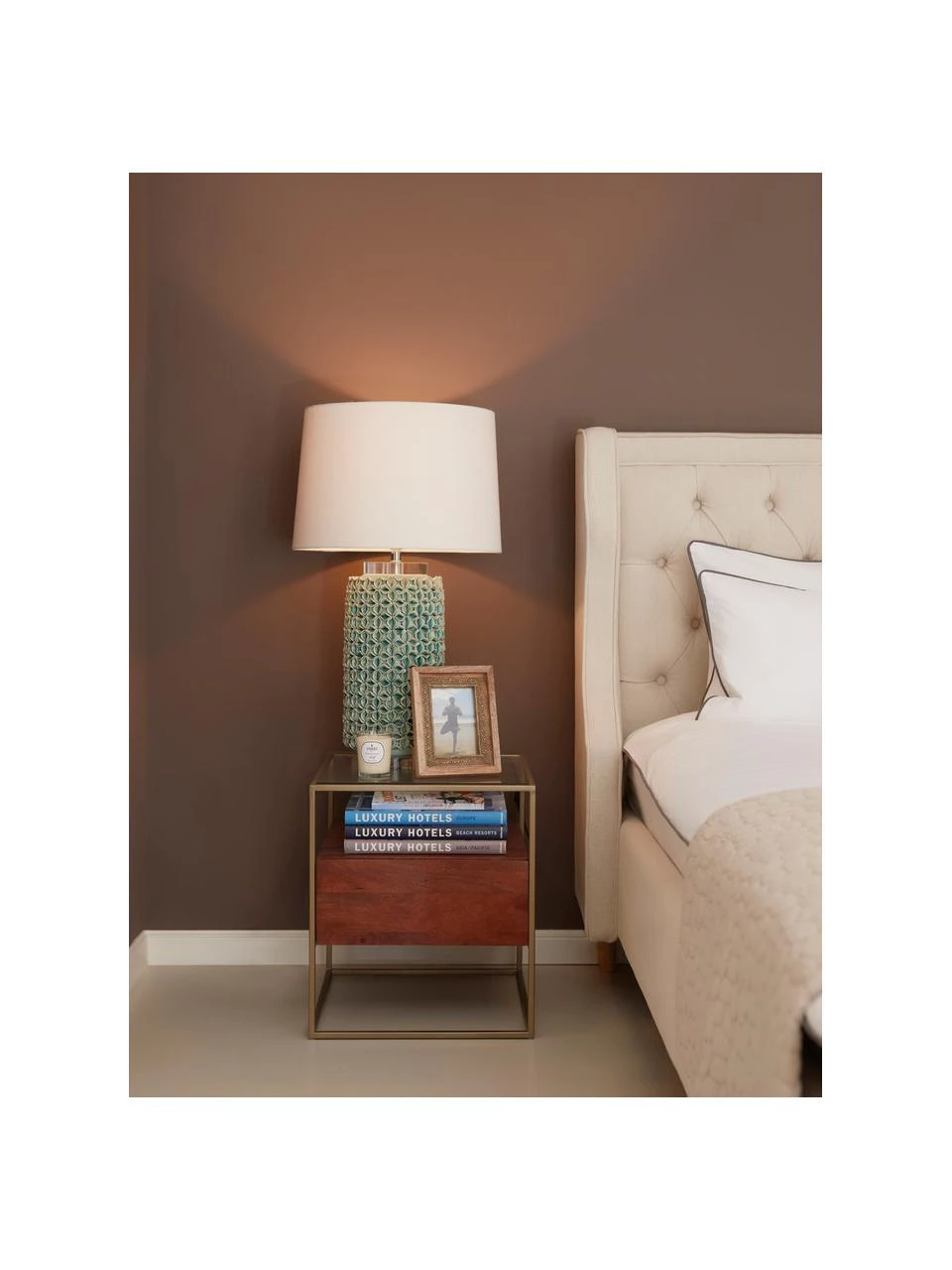 Westwing Collection Nachttisch Theodor mit Schublade, B 45 x H 50 cm 2 Westwing Collection Nachttisch Theodor mit Schublade, B 45 x H 50 cm – Bild 2