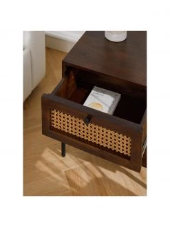 Westwing Collection Nachttisch Vienna mit Schubladen in Dunkelbraun, B 45 x H 55 cm -Schlafzimmer Verkäufe 2022 Nachttisch Vienna mit Schubladen in Dunkelbraun 2