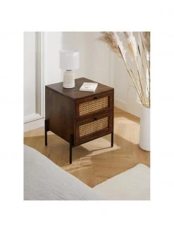 Westwing Collection Nachttisch Vienna mit Schubladen in Dunkelbraun, B 45 x H 55 cm -Schlafzimmer Verkäufe 2022 Nachttisch Vienna mit Schubladen in Dunkelbraun 3