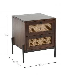 Westwing Collection Nachttisch Vienna mit Schubladen in Dunkelbraun, B 45 x H 55 cm -Schlafzimmer Verkäufe 2022 Nachttisch Vienna mit Schubladen in Dunkelbraun 4