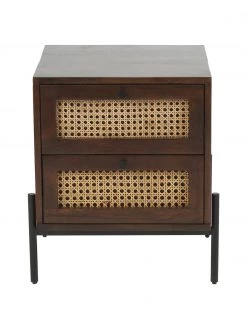 Westwing Collection Nachttisch Vienna mit Schubladen in Dunkelbraun, B 45 x H 55 cm -Schlafzimmer Verkäufe 2022 Nachttisch Vienna mit Schubladen in Dunkelbraun 5