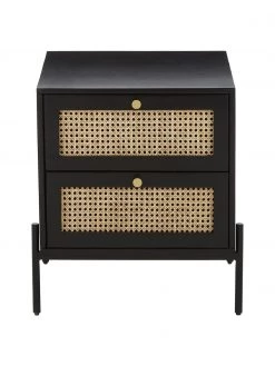 Westwing Collection Nachttisch Vienna mit Schubladen in Schwarz, B 45 x H 55 cm 9 Westwing Collection Nachttisch Vienna mit Schubladen in Schwarz, B 45 x H 55 cm -Schlafzimmer Verkäufe 2022 Nachttisch Vienna mit Schubladen in Schwarz 3