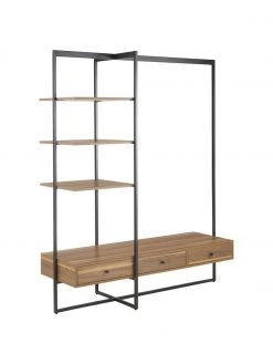 Westwing Collection Offener Kleiderschrank Pacey aus Holz und Metall, B 150 x H 180 cmNur noch 1 Artikel verfügbar