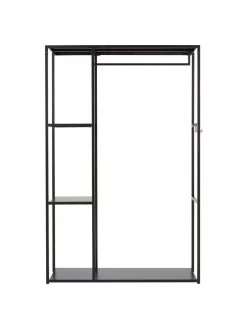 Jotex Offener Metall-Kleiderschrank Preston in Schwarz, B 110 x H 170 cmNur noch wenige verfügbar -Schlafzimmer Verkäufe 2022 Offener Metall Kleiderschrank Preston in Schwarz 2