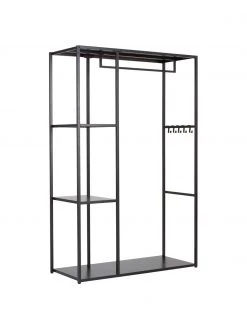 Jotex Offener Metall-Kleiderschrank Preston in Schwarz, B 110 x H 170 cmNur noch wenige verfügbar -Schlafzimmer Verkäufe 2022 Offener Metall Kleiderschrank Preston in Schwarz 3