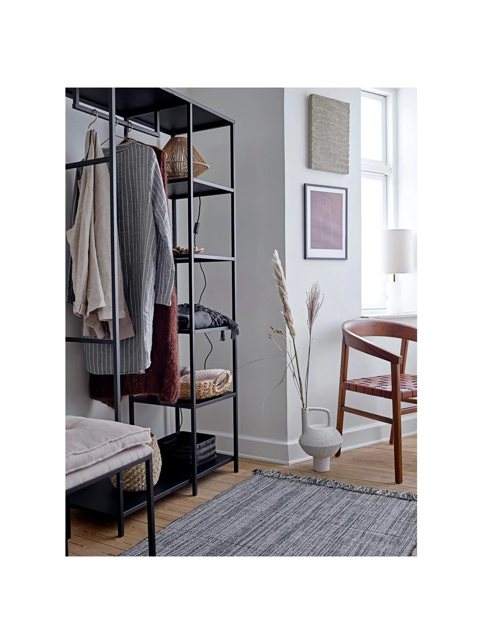 Bloomingville Offener Metall-Kleiderschrank Valde, B 90 x H 183 cm 2 Bloomingville Offener Metall-Kleiderschrank Valde, B 90 x H 183 cm – Bild 2