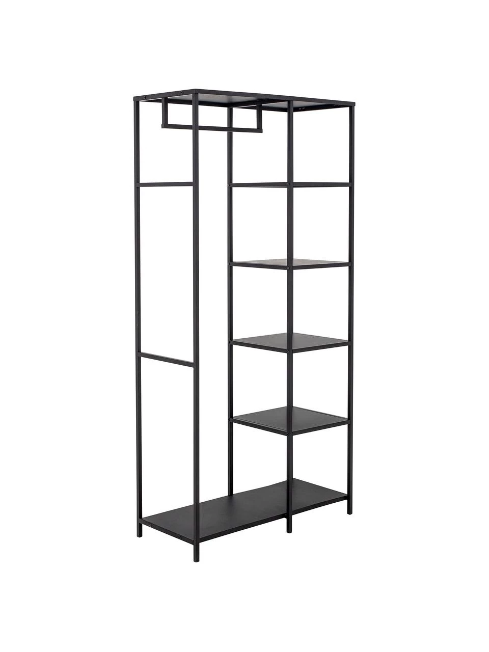 Bloomingville Offener Metall-Kleiderschrank Valde, B 90 x H 183 cm 1 Bloomingville Offener Metall-Kleiderschrank Valde, B 90 x H 183 cm