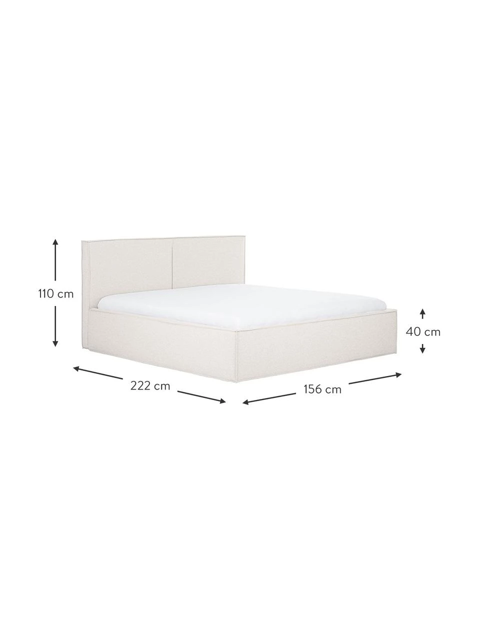 Westwing Collection Polsterbett Dream in Greige, 140 x 200 cm 3 Westwing Collection Polsterbett Dream in Greige, 140 x 200 cm – Bild 3