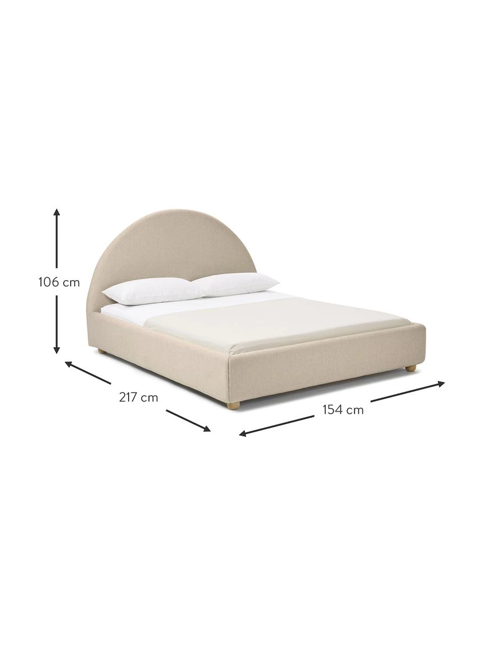 Westwing Collection Polsterbett Ebba in dunklem Beige, 140 x 200 cm 2 Westwing Collection Polsterbett Ebba in dunklem Beige, 140 x 200 cm – Bild 2