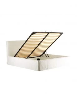 Westwing Collection Polsterbett Feather mit Stauraum in Ecru, 140 x 200 cm -Schlafzimmer Verkäufe 2022 Polsterbett Feather mit Stauraum in Ecru 5