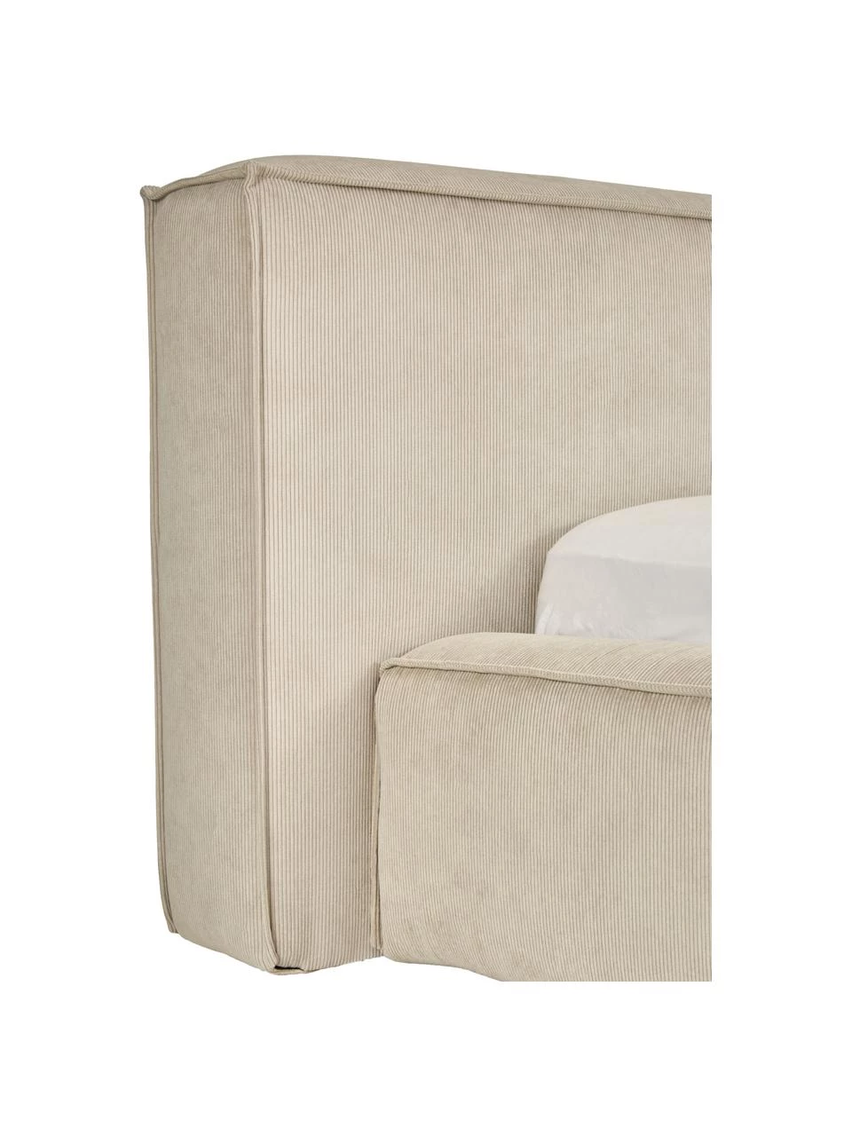 Westwing Collection Polsterbett Lennon in Beige aus Cord, B 140 x L 200 cm 6 Westwing Collection Polsterbett Lennon in Beige aus Cord, B 140 x L 200 cm – Bild 6