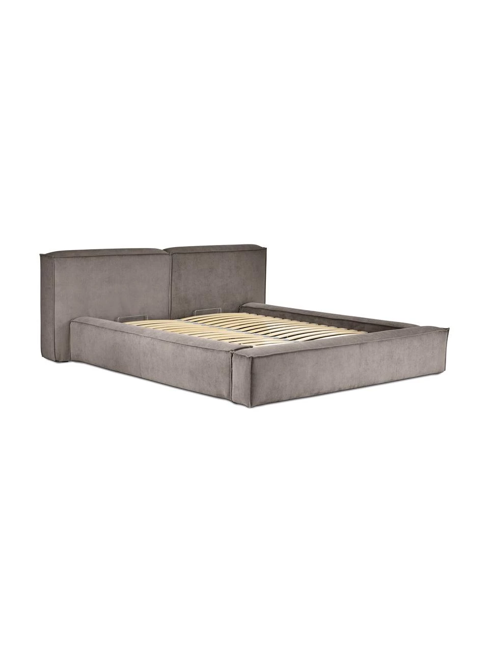 Westwing Collection Polsterbett Lennon mit Stauraumfunktion in Braun aus Cord, B 140 x L 200 cm 5 Westwing Collection Polsterbett Lennon mit Stauraumfunktion in Braun aus Cord, B 140 x L 200 cm – Bild 5