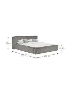 Westwing Collection Polsterbett Lennon mit Stauraumfunktion in Grau aus Cord, B 140 x L 200 cm 9 Westwing Collection Polsterbett Lennon mit Stauraumfunktion in Grau aus Cord, B 140 x L 200 cm -Schlafzimmer Verkäufe 2022 Polsterbett Lennon mit Stauraumfunktion in Grau aus Cord 3