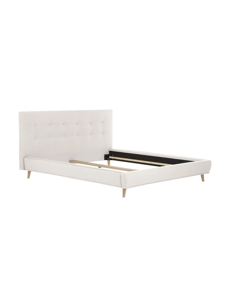 Westwing Collection Polsterbett Moon in Greige mit Holzfüßen, 140 x 200 cm 3 Westwing Collection Polsterbett Moon in Greige mit Holzfüßen, 140 x 200 cm – Bild 3