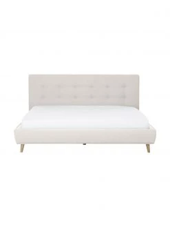 Westwing Collection Polsterbett Moon in Greige mit Holzfüßen, 140 x 200 cm 11 Westwing Collection Polsterbett Moon in Greige mit Holzfüßen, 140 x 200 cm -Schlafzimmer Verkäufe 2022 Polsterbett Moon in Greige mit Holzfussen 5