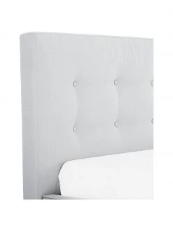 Westwing Collection Polsterbett Moon in Hellgrau mit Holzfüßen, 140 x 200 cm -Schlafzimmer Verkäufe 2022 Polsterbett Moon in Hellgrau mit Holzfussen 5