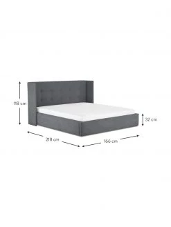 Westwing Collection Polsterbett Star in Anthrazit, 140 x 200 cm 8 Westwing Collection Polsterbett Star in Anthrazit, 140 x 200 cm -Schlafzimmer Verkäufe 2022 Polsterbett Star in Anthrazit 2