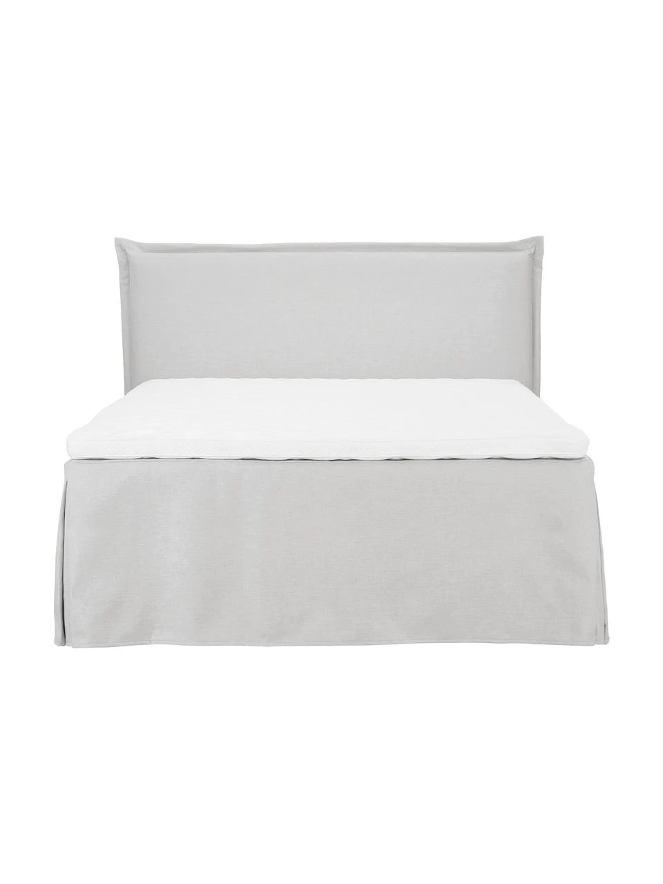 Westwing Collection Premium Boxspringbett Violet in Hellgrau, 140 x 200 cm, Härtegrad 2 4 Westwing Collection Premium Boxspringbett Violet in Hellgrau, 140 x 200 cm, Härtegrad 2 – Bild 4