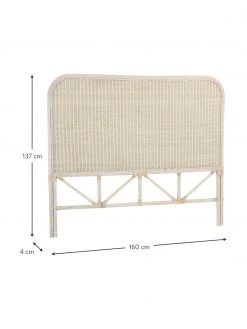 Rattan-Kopfteil Helen in Beige, B 160 x H 137 cm -Schlafzimmer Verkäufe 2022 Rattan Kopfteil Helen in Beige 2