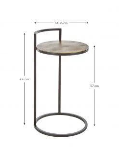 Westwing Collection Runder Beistelltisch Circle aus Metall, Ø 36 x H 66 cm -Schlafzimmer Verkäufe 2022 Runder Beistelltisch Circle aus Metall 15