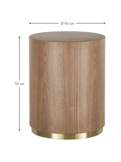 Westwing Collection Runder Beistelltisch Clarice in Walnussfarben, Ø 40 x H 50 cm -Schlafzimmer Verkäufe 2022 Runder Beistelltisch Clarice in Walnussfarben 2