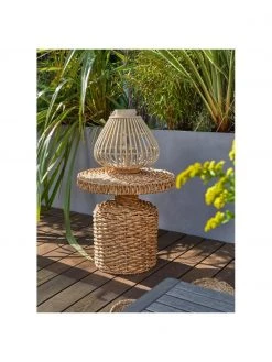 Bloomingville Runder Rattan-Beistelltisch Camo, Ø 47 x H 47 cm -Schlafzimmer Verkäufe 2022 Runder Rattan Beistelltisch Camo 4