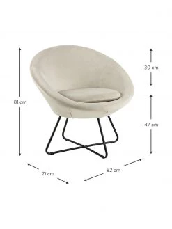 Samt-Cocktailsessel Center in Sandfarben, B 82 x T 71 cm 8 Samt-Cocktailsessel Center in Sandfarben, B 82 x T 71 cm -Schlafzimmer Verkäufe 2022 Samt Cocktailsessel Center in Sandfarben 2