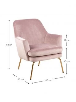Samt-Cocktailsessel Chisa in Rosa, B 68 x T 73 cm 8 Samt-Cocktailsessel Chisa in Rosa, B 68 x T 73 cm -Schlafzimmer Verkäufe 2022 Samt Cocktailsessel Chisa in Rosa 2
