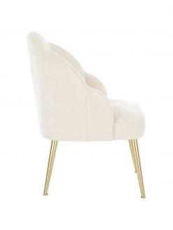 Westwing Collection Samt-Cocktailsessel Helle in Cremewei&szlig;, B 65 x T 65 cm -Schlafzimmer Verkäufe 2022 Samt Cocktailsessel Helle in Cremeweiss 4